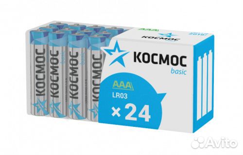Батарея Космос LR3(AAA) 24 шт