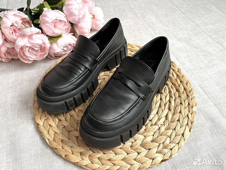 Лоферы женские 39 25 см befree тракторная подошва