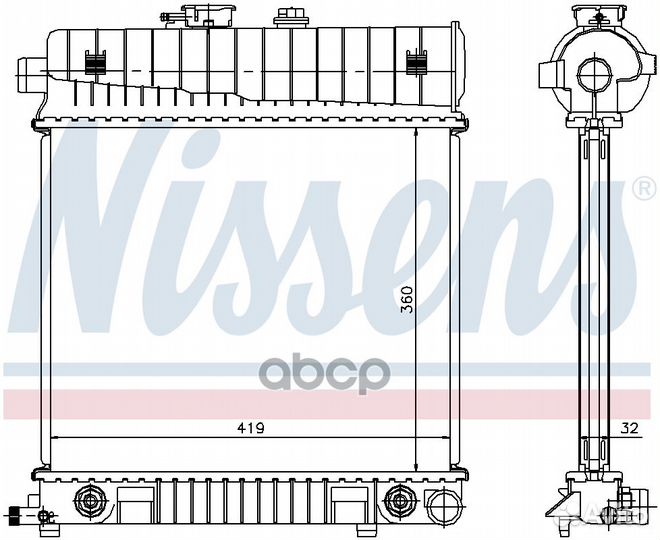 NS62708A радиатор системы охлаждения без AC MB