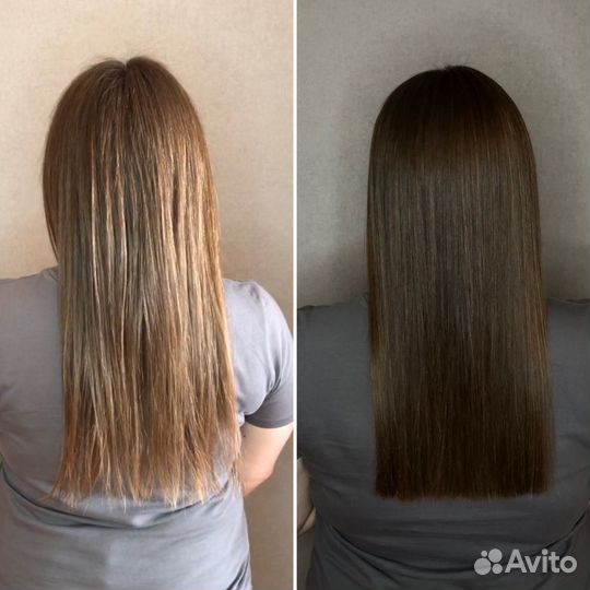 Кератиновое выпрямление волос