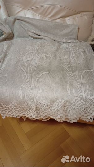 Тюль, ширина 280 см, высота 200 см.Ирисы.Красотища