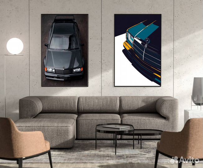 Картина автомобили в современном стиле