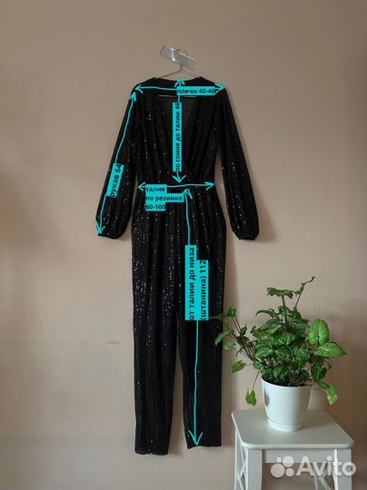 Комбинезон женский блестящий 50
