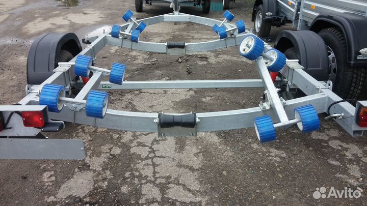 Ролик опорный прицепа L75 D128/22 мм PVC синий