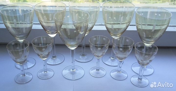 Бокалы и рюмочки СССР наборы
