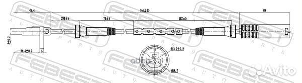 Датчик ABS передний 19606003 Febest