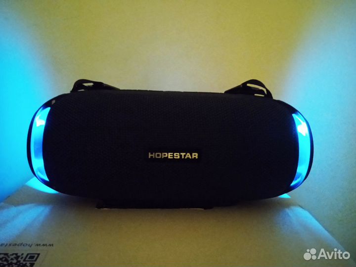 Hopestar H48 Колонка + Эквалайзер + Подсветка + FM