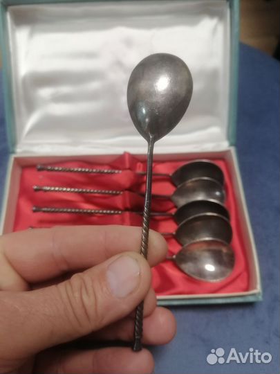 Чайные ложки мельхиор СССР 6 шт