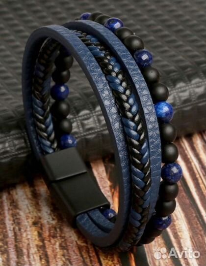 Кожаный браслет мужской