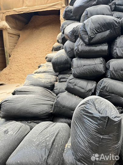 Опилки в мешках 240л, сухие, хвойные породы