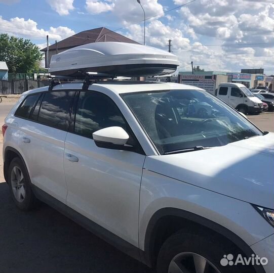 Автобокс Евродеталь 390 белый карбон на Tucson