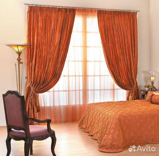 Шторы Кармен терракот Togas