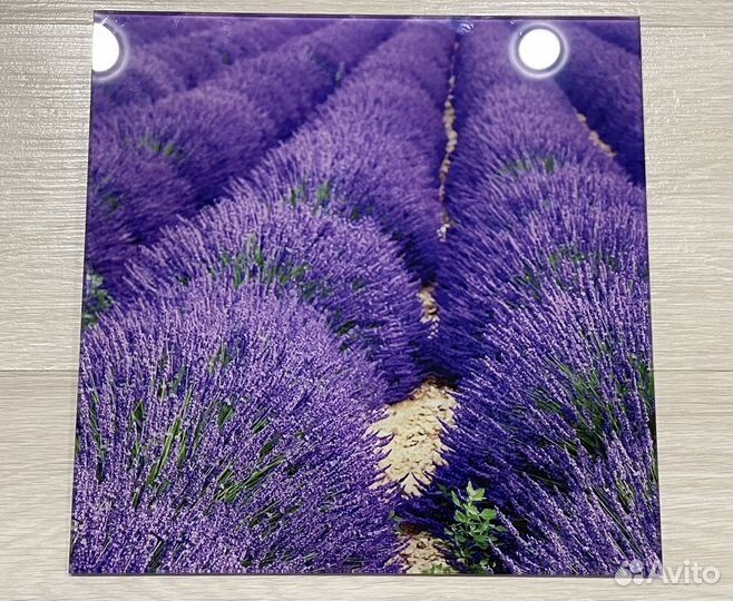 Картина на стекле лаванда