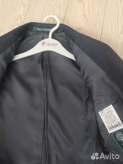 Пиджак школьный для мальчика 128 серый