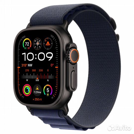 Apple Watch Ultra 2 49mm Black Titanium Navy Alpine