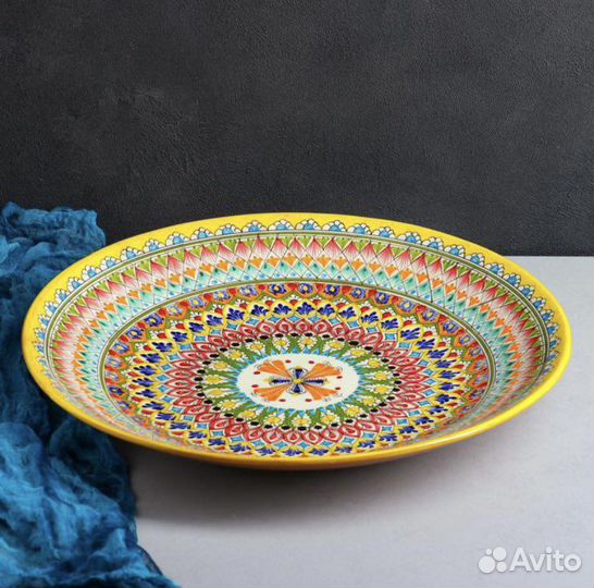 Ляган круглый Риштанская Керамика 42см