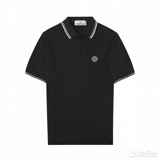 Поло Stone Island Черное