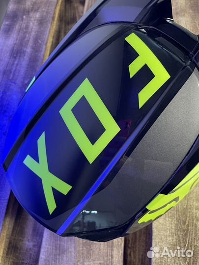 Мотошлем Fox V1 Revn Helmet Yellow размер М