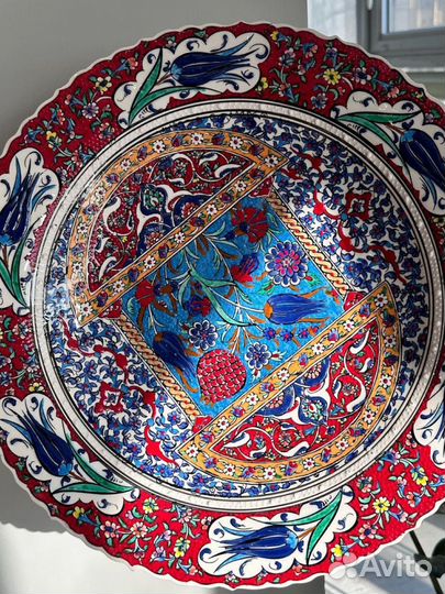 Тарелка керамическая ручная роспись