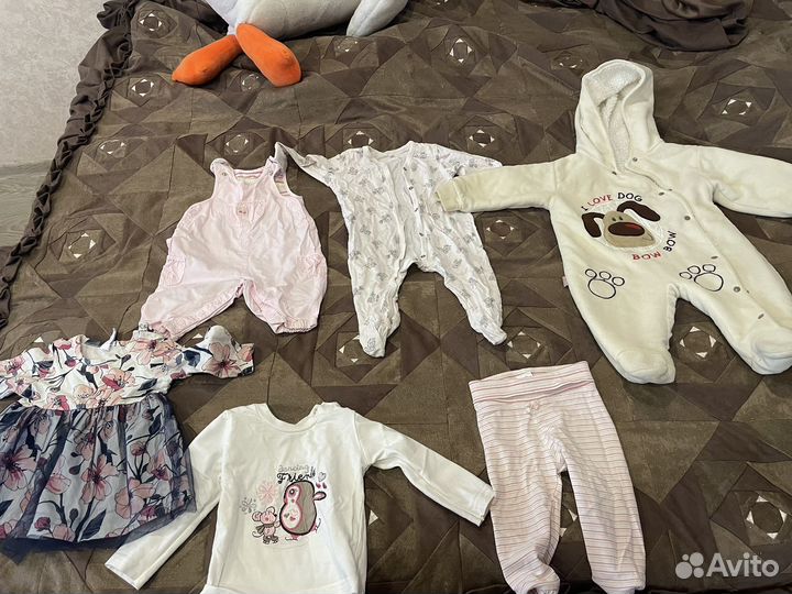 Вещи пакетом на девочку от 0 до 1 года