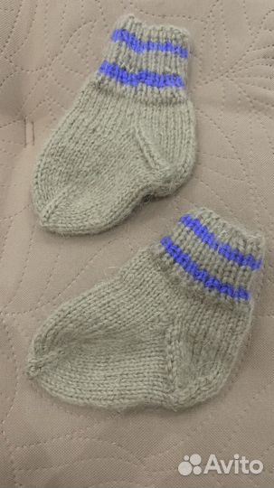 Шерстяные носки детские ручной работы
