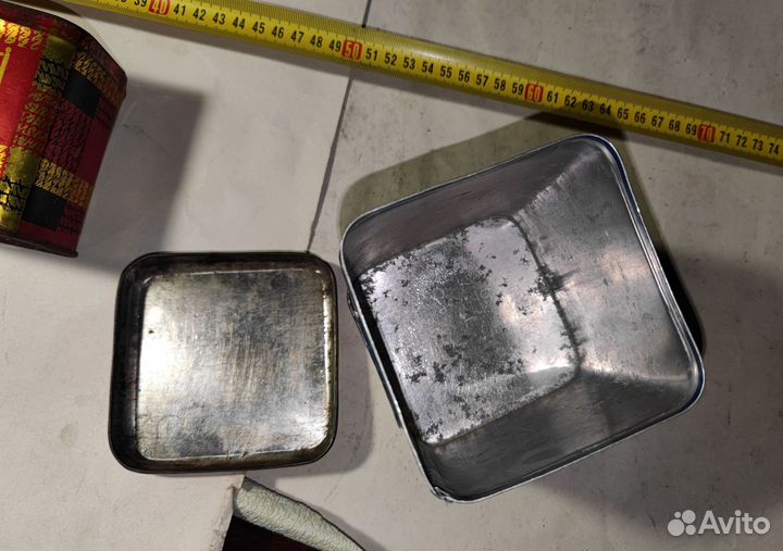 Коробки банки емкости жестяные хранения СССР 13шт