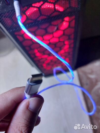 RGB Кабель для зарядки телефона Type-C