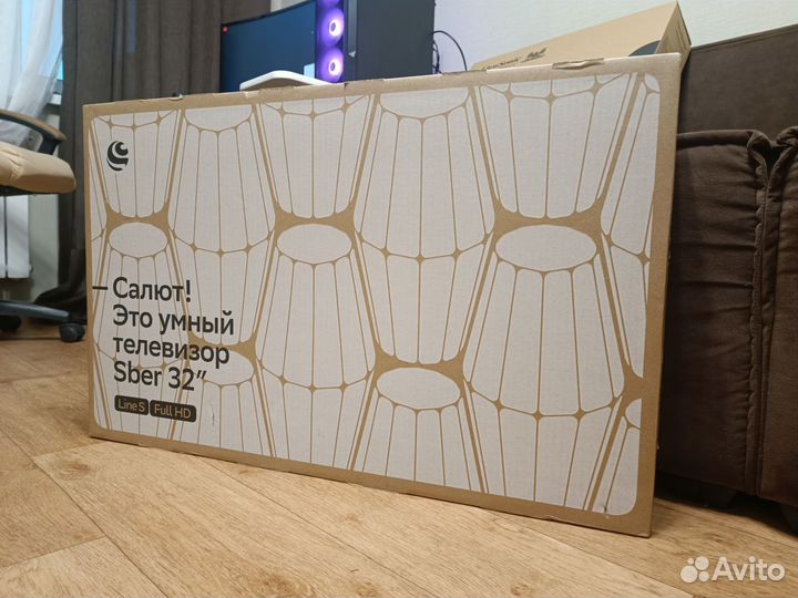 Телевизор Новый Sber 32 full HD Смарт тв Доставка