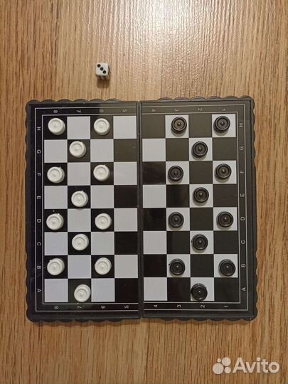 Шашки дорожные на магнитиках за шоколадку