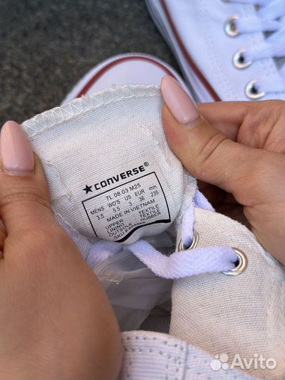 Кеды Converse высокие белые