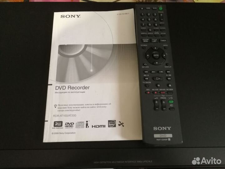 DVD recorder Sony RDR-AT100