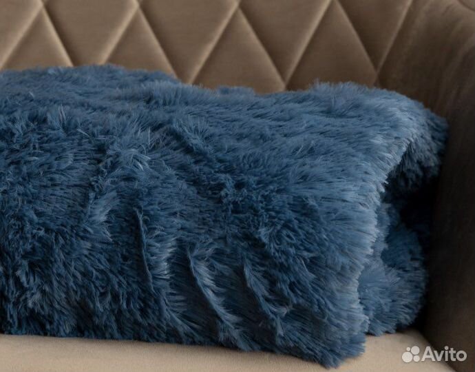 Плед травка из меха