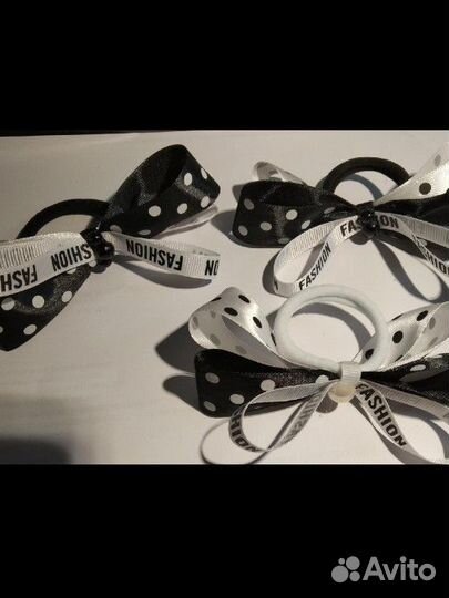 Бант резинка для волос ручная работа