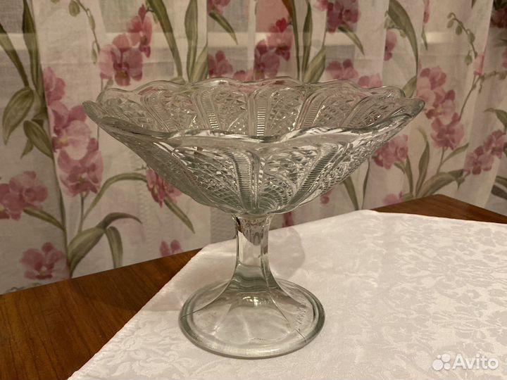 Ваза для фруктов на ножке СССР