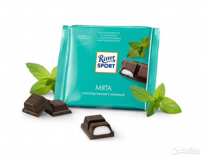 Опт - Ritter Sport Мята 100г