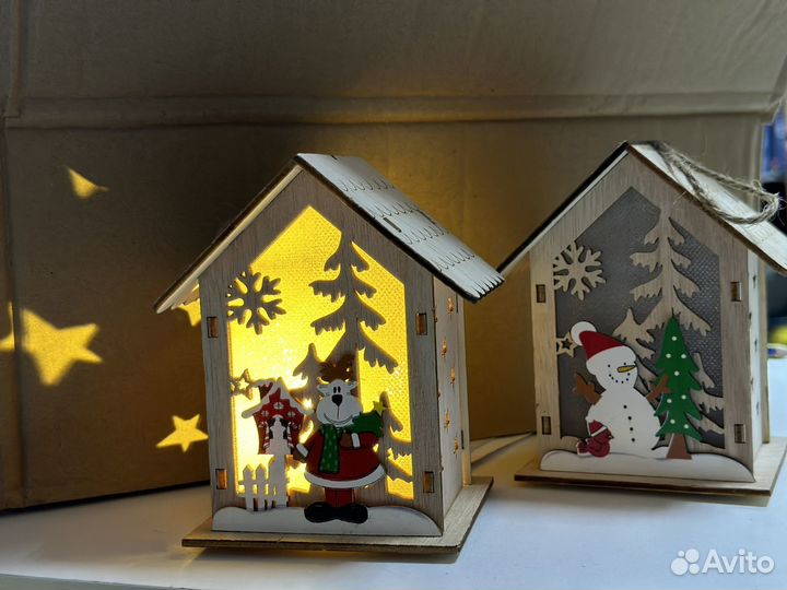 Новогоднее украшение светодиодный Домик