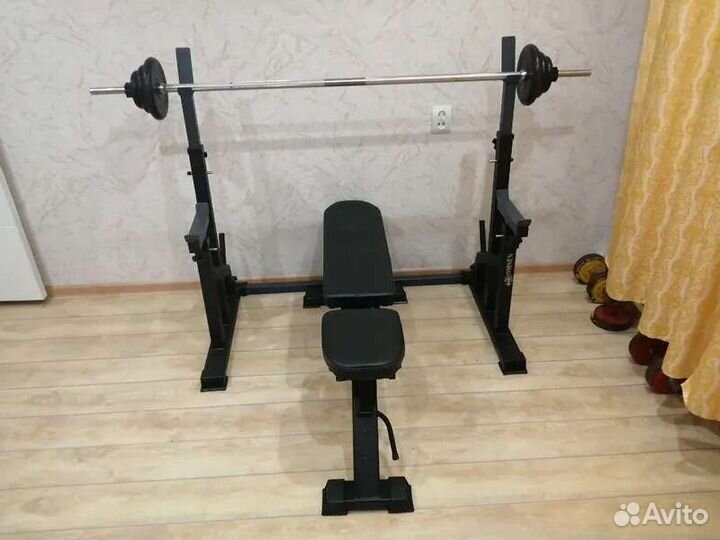Скамья+ стойки + штанга