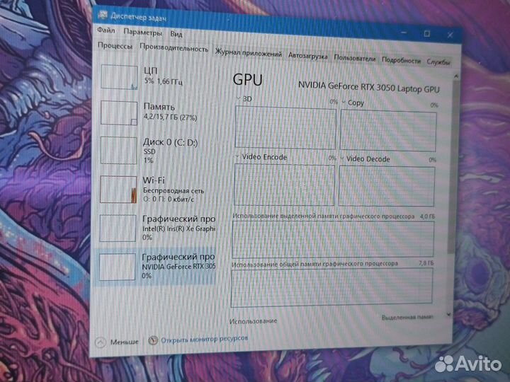 Игровой ноутбук Asus Tuf i5-11300H RTX 3050
