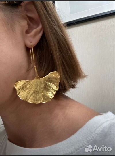 Серьги-листочки