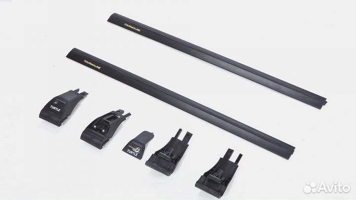 Багажник Turtle на низкие рейлинги черный