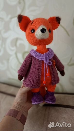 Мягкая игрушка ручной работы лисичка