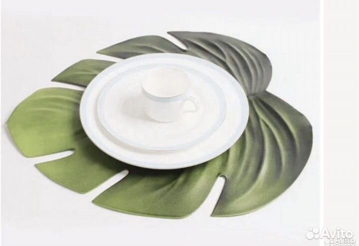 Салфетка декоративная Лист зеленого цв