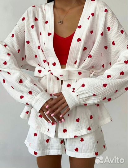 Костюм пижама женский тройка