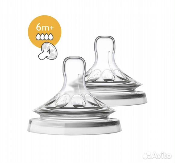 Новая Соска Philips Avent 2шт, 0+,1+,3+,6+