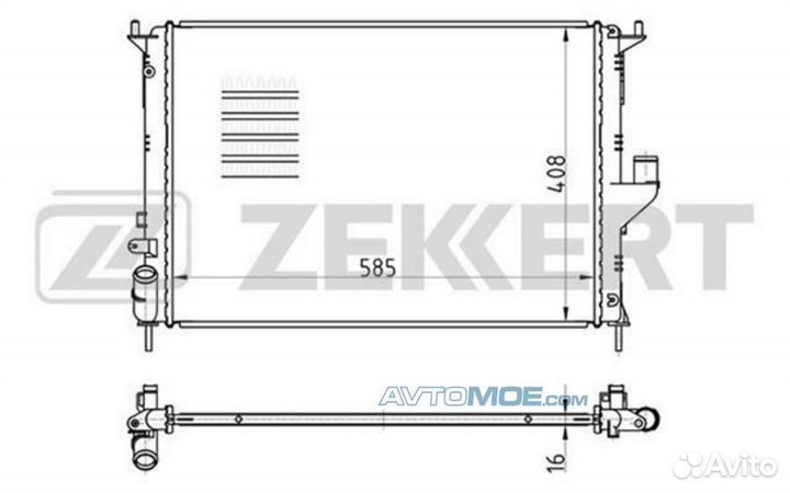 Радиатор охл. дв. LADA Largus 12- Renault Duster 1