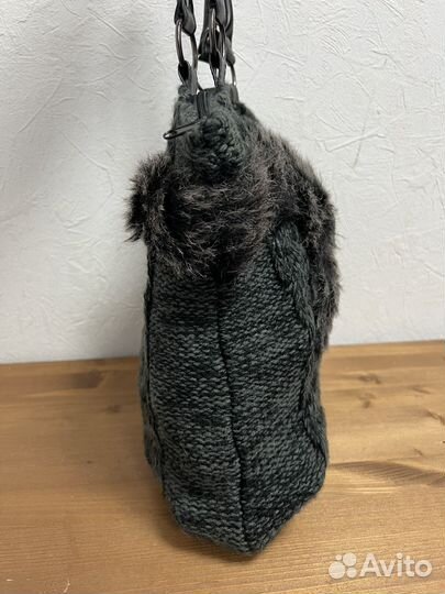 Винтажная вязанная сумка тоут y2k