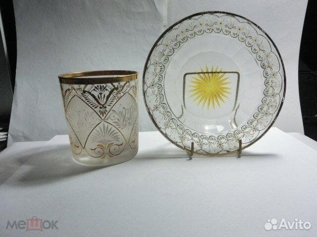 Стакан с блюдцем исз