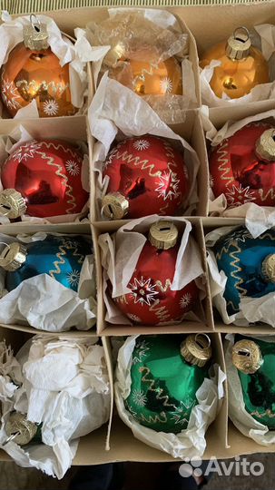 Елочные игрушки стекло ГДР