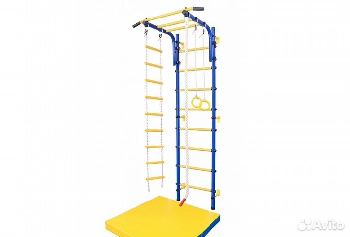 Детский комплекс малыш2 + мат, турник подвижный