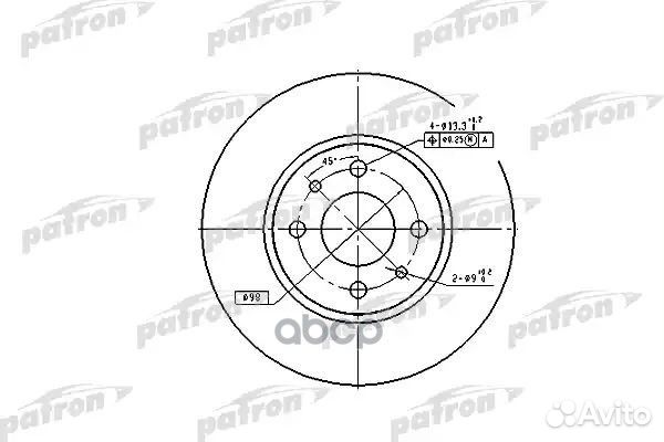 Диск тормозной задн alfa romeo: 164 87-98, fiat